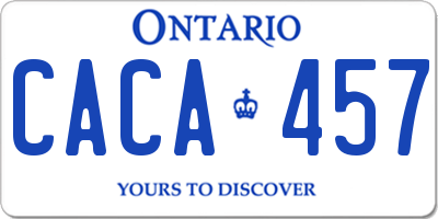 ON license plate CACA457