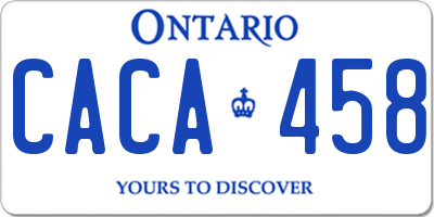 ON license plate CACA458