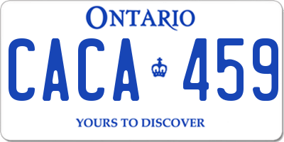 ON license plate CACA459