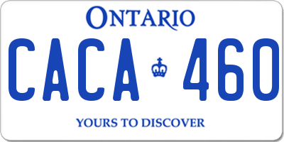 ON license plate CACA460