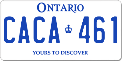 ON license plate CACA461