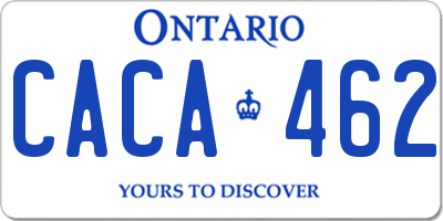 ON license plate CACA462