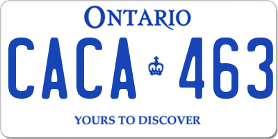 ON license plate CACA463