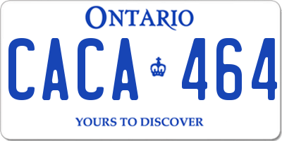 ON license plate CACA464