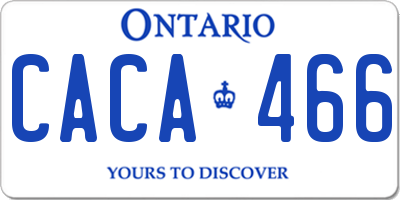 ON license plate CACA466