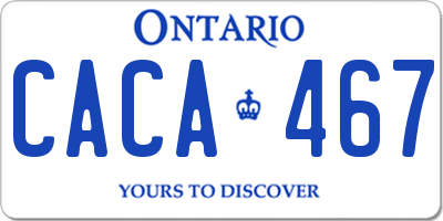 ON license plate CACA467