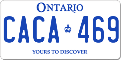 ON license plate CACA469