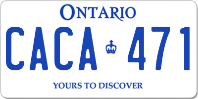 ON license plate CACA471