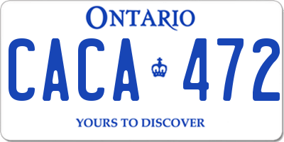 ON license plate CACA472