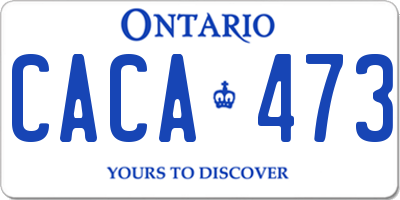 ON license plate CACA473