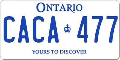 ON license plate CACA477