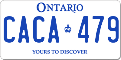 ON license plate CACA479