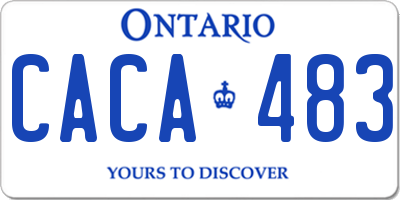 ON license plate CACA483