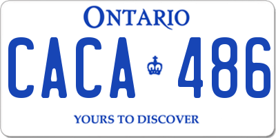 ON license plate CACA486