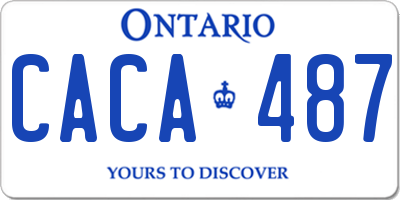 ON license plate CACA487