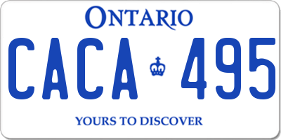 ON license plate CACA495