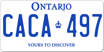 ON license plate CACA497