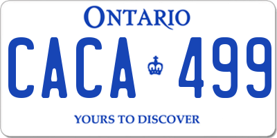 ON license plate CACA499