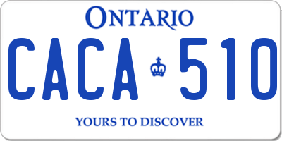 ON license plate CACA510