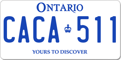 ON license plate CACA511