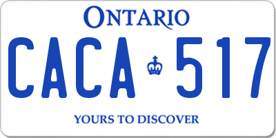 ON license plate CACA517