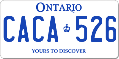 ON license plate CACA526