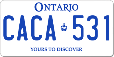 ON license plate CACA531