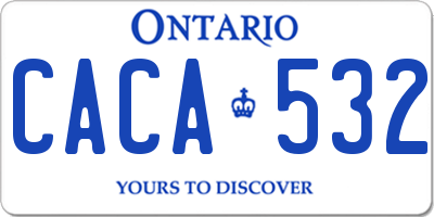 ON license plate CACA532