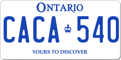 ON license plate CACA540