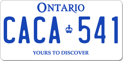 ON license plate CACA541