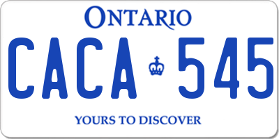 ON license plate CACA545