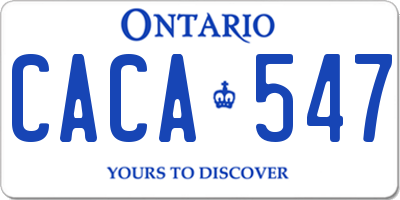 ON license plate CACA547