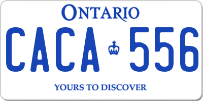 ON license plate CACA556