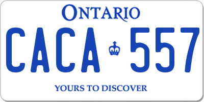 ON license plate CACA557