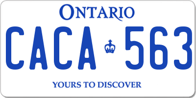 ON license plate CACA563