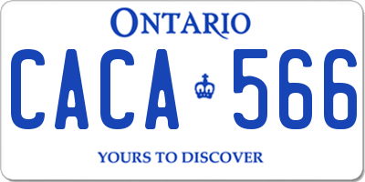 ON license plate CACA566