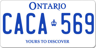 ON license plate CACA569