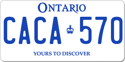 ON license plate CACA570