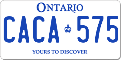 ON license plate CACA575