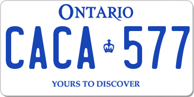 ON license plate CACA577