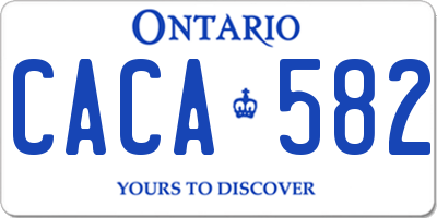 ON license plate CACA582