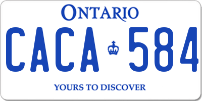 ON license plate CACA584