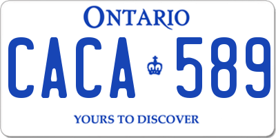 ON license plate CACA589