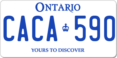 ON license plate CACA590