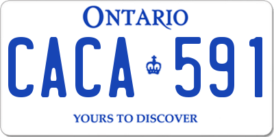 ON license plate CACA591