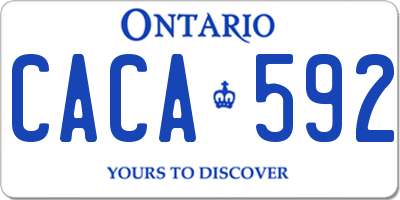 ON license plate CACA592