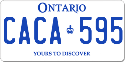 ON license plate CACA595