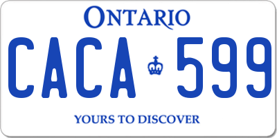 ON license plate CACA599