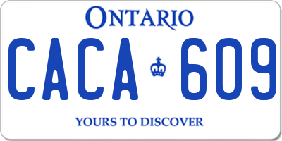 ON license plate CACA609