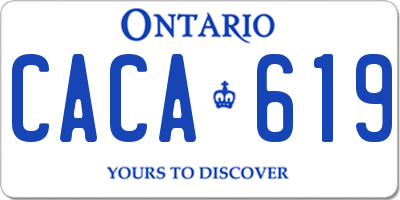 ON license plate CACA619